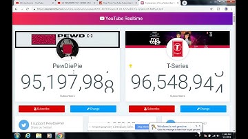 PEWDIEPIE VS T SERIES LIVE SUB COUNT:: THE ENDGAME