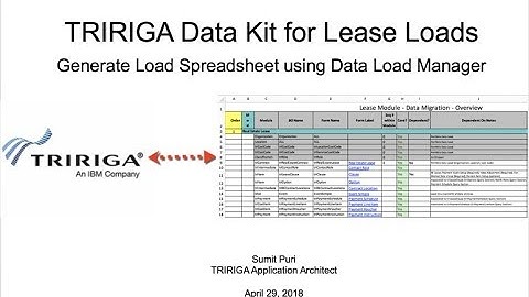 TRIRIGA Data Kit generation for Migration of Leases