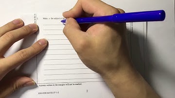 DSE Maths Section A(1) - Change Subject