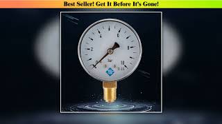 Top Pressure Gauge Stainless Steel+Copper 1/4 NPT Thread Water Pressure Meter 60mm 0-10 bar for Air