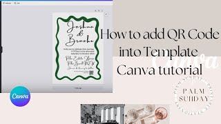 How to add QR Code to Canva Template tutorial
