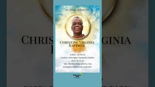 Christine V. Baptiste | Funeral Announcement #obituaries #svg #stvincent