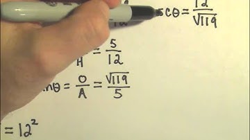 Finding Trigonometric Function Values Given One Trig Value in a Right Triangle, Ex 1