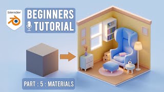 Blender 3D Beginners Tutorial: Create an Isometric Study Room Part 5 | For Absolute Beginners