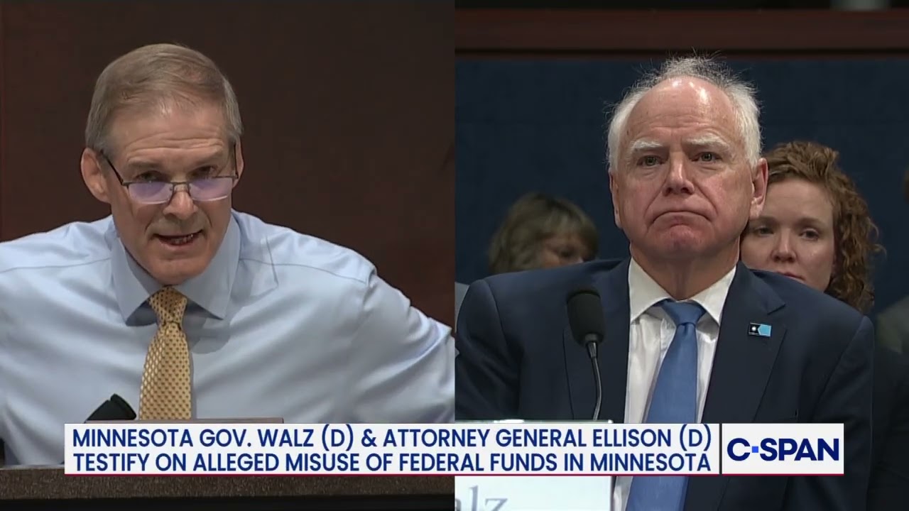 Exchange between Rep. Jim Jordan and Minnesota Gov. Tim Walz on Fraud