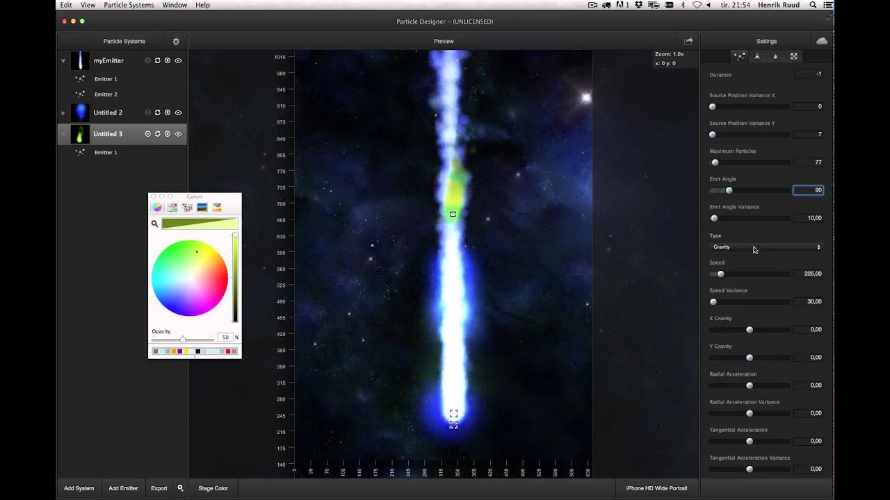 Particle Designer Particle Designer 2 test done by 3Claws Games - YouTube