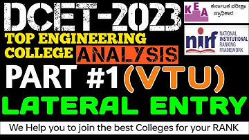 #dcet2023 | Best Engineering college analysis part #1 (VTU) | unique global network |