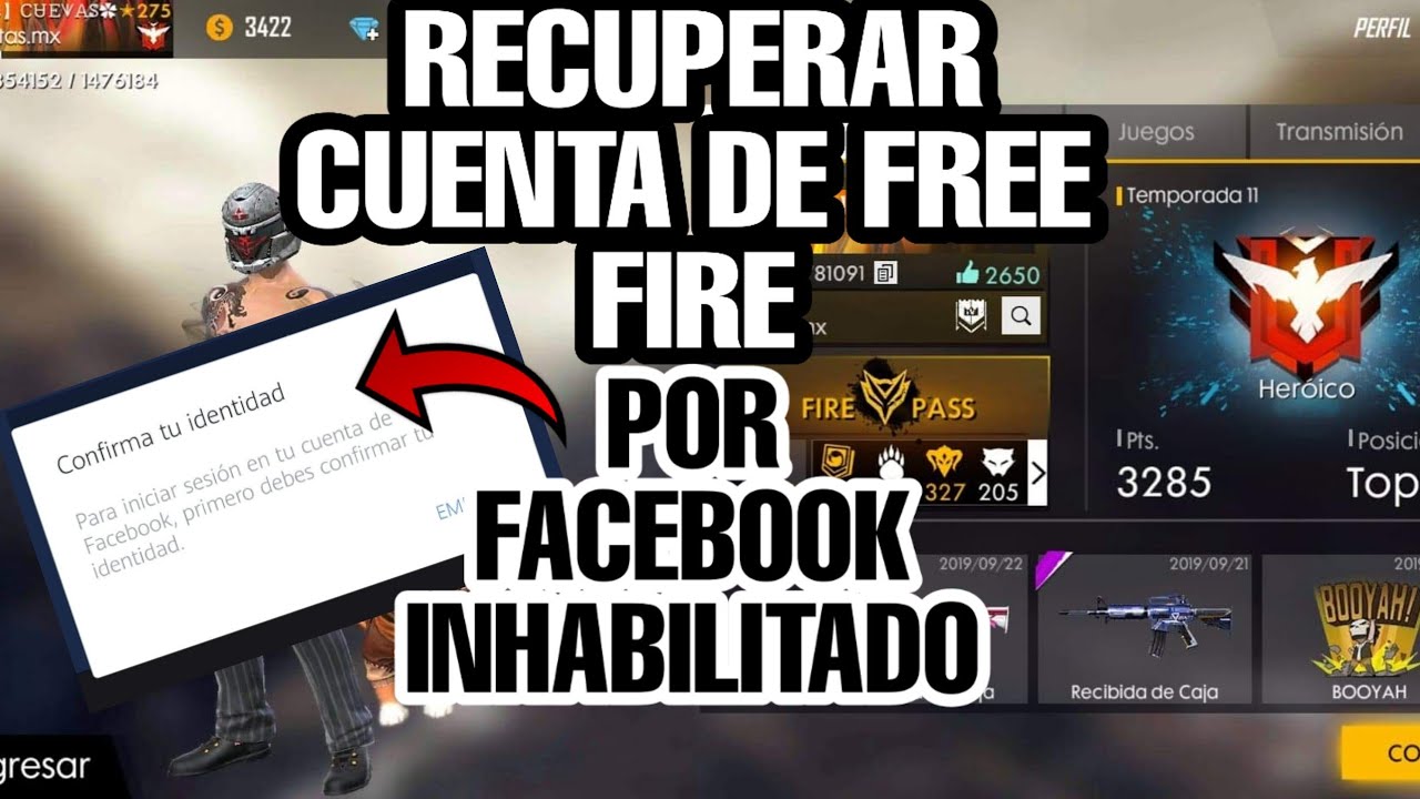 RECUPERAR CUENTA DE FREE FIRE POR FACEBOOK INHABILITADO 