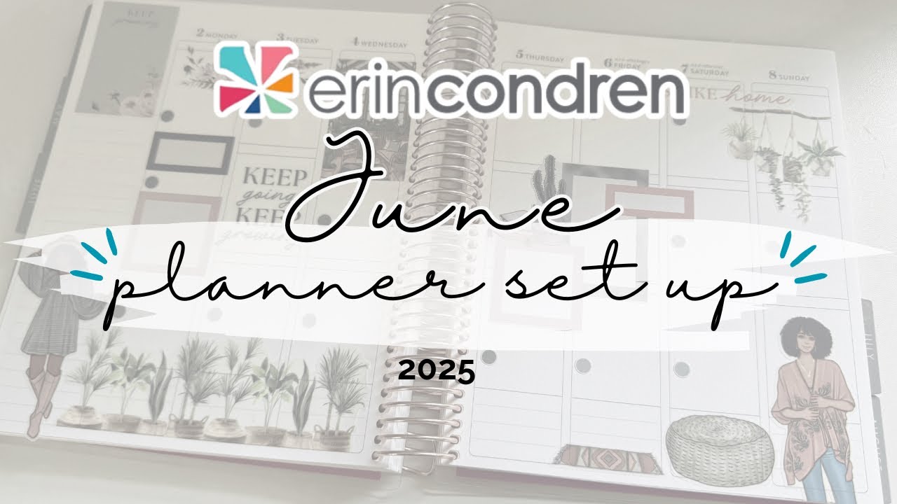 Erin Condren Planner June Set-Up