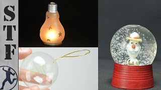 These Christmas Decorations are made from Light Bulbs!