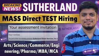 Stutherland MASS Direct Test Hiring | NO Shortlisting | Off-Campus Drive 2026 | All Courses Eligible