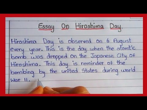 essay writing on hiroshima day