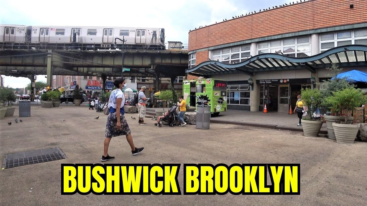 NEW YORK CITY STREET VIEW BUSHWICK BROOKLYN MYRTLE WYCKOFF STATION