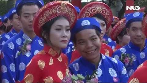 Ngắm cô dâu, chú rể rạng rỡ trong lễ cưới tập thể ở TP HCM | NLĐTV