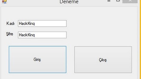 Visual Basic 2010 Kullanıcı Adı Şifre Sistemi Ders #4