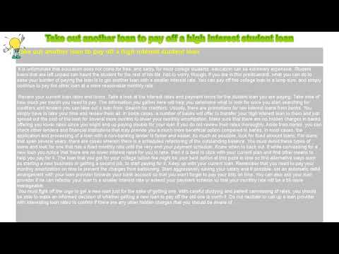 how-to-:-take-out-another-loan-to-pay-off-a-high-interest-student-loan