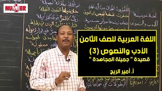 اللغة العربية | الأدب والنصوص - جميلة المجاهدة | أ. أمير الريح | حصص الصف الثامن