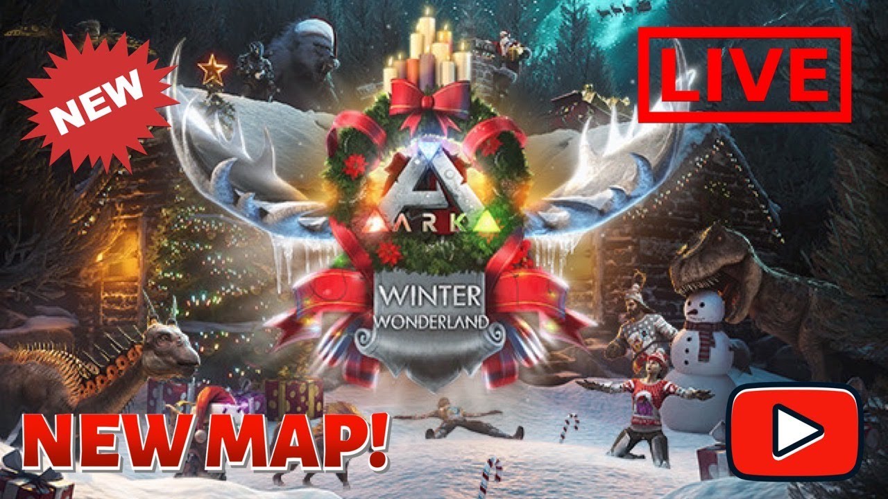 Yputube Ark Christmas 2022 Ark's New Map ||Lost Island|| Map Is Gorgeous - Plus Christmas Update With  Raptor Claus! - Youtube