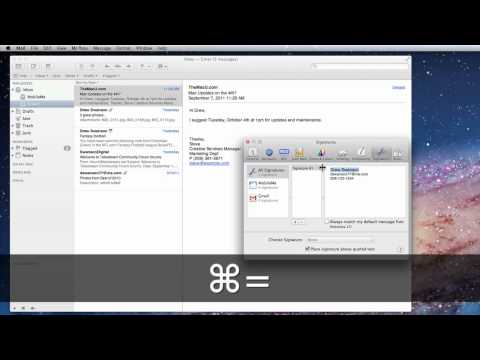Mac OS Xチュートリアル：Macメールのデータ検出器と署名
