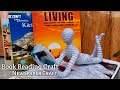 Diy  paper mache book reading sculpture  bookish craft  book reading figurine