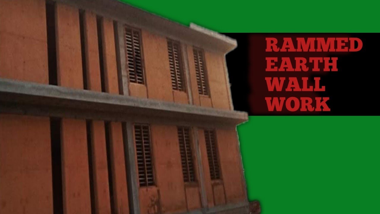 Rammed Earth wall construction