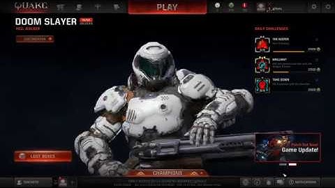 Quake Champions - Doom Guy In-Game Menu Poses