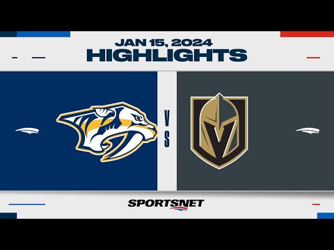 NHL Highlights | Golden Knights vs. Predators - January 15, 2024