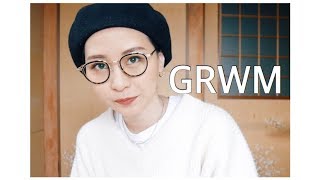 【grwm】旅行中の準備メイク！お洋服の紹介、帽子のかぶり方まで♡