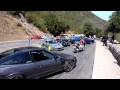 Cars and bikes at the lookout on mulholland highway the snake