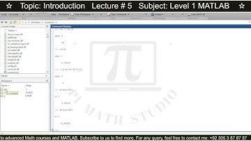 Command Window Use as Calculator | Lecture 5 | Level 1 MATLAB | Urdu - Hindi 2022