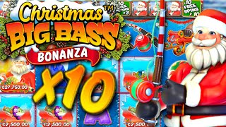 10X FINAL STAGE ! / x470 win / Christmas Big Bass Bonanza big wins &amp; free spins compilation!