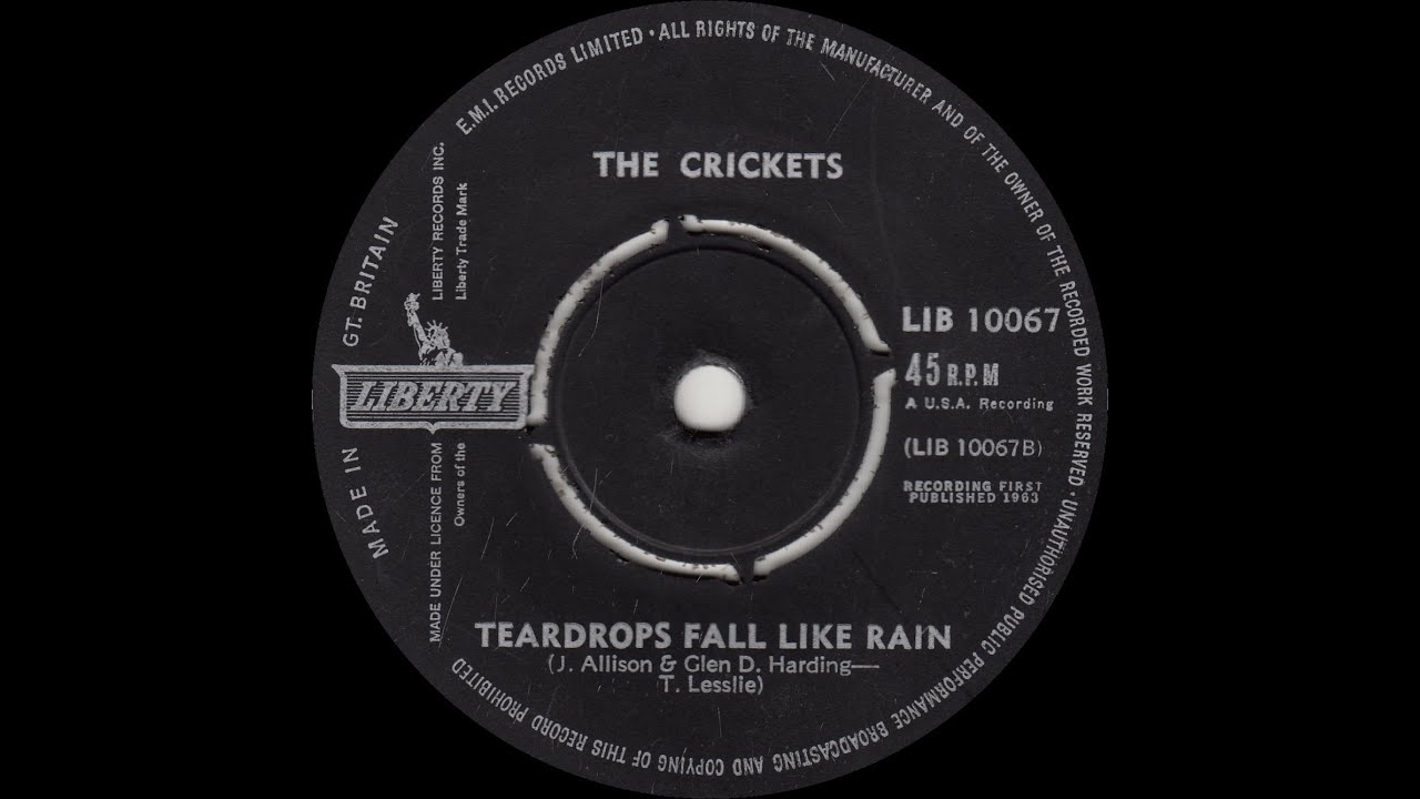 The Crickets - Teardrops Fall Like Rain - YouTube