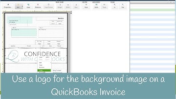 How to choose a logo as the background image on an invoice in QuickBooks