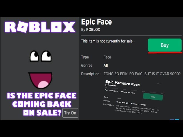 News roblox on X: BREAKING: Roblox has put the Epic Face back on