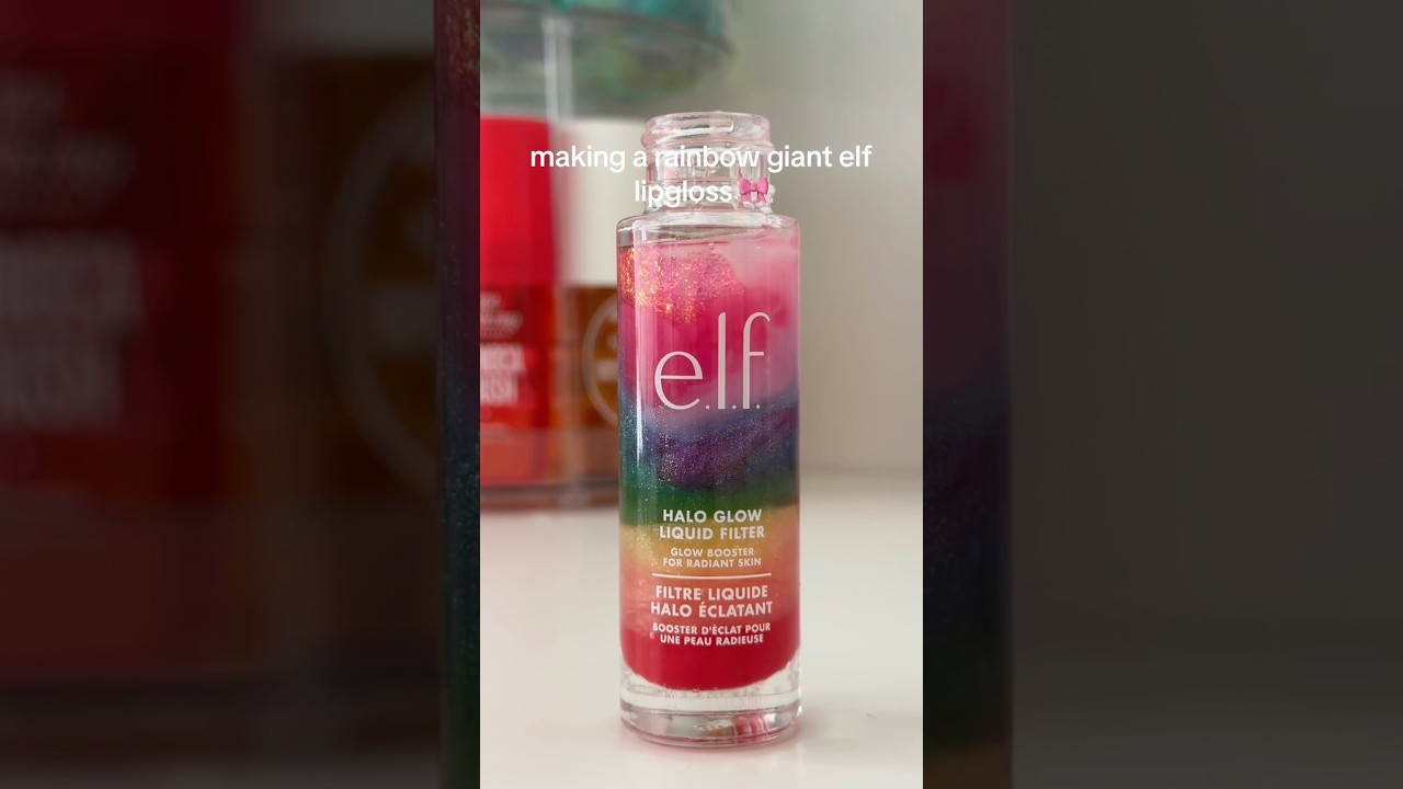 MAKING A GIANT ELF RAINBOW LIPGLOSS 🌈🎀🦄 
