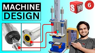 Linear Guide Bushing and Float joint  Working | Machine Design in Solidworks