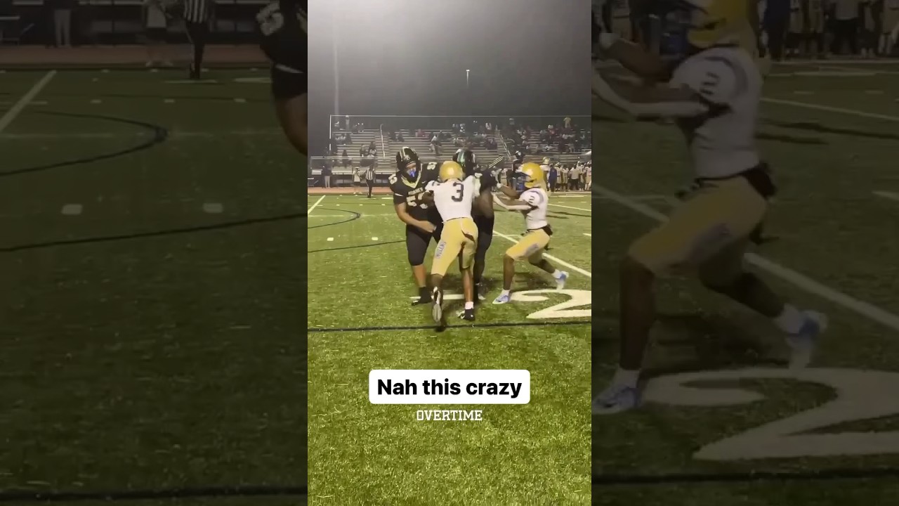 #3 must’ve been out there talking crazy cause omg 😳 #shorts #football #highlights #highschoolsports