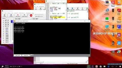 emu 8086 tic tac toe project   YouTube
