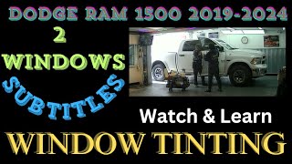 Window tint. Dodge Ram 1500 2019-2024 Subtitles. How to tint. Tint. Watch & Learn.