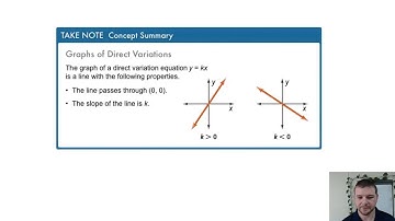 Algebra 1 5-2 Direct Variation: Problem 4 - Writing a Direct Variation From a Table