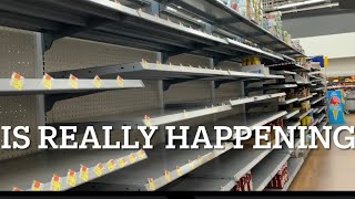 FOOD SHORTAGES! NO FOOD ?🙏🏻 PANDEMIC LOCKDOWN?WALMART IS EMPTY #atlanta Georgia/ESTA CASI VACÍO