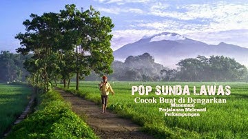 Lagu sunda merdu menemani perjalanan melewati pemandangan perkampungan dengan jalan bagus