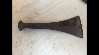 Restoring a rusty caulking iron for wooden boat building