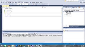 Visual Basic Console Program to divide two numbers