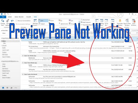 How To Fix Microsoft Outlook 2016 Preview Pane Not showing/Working