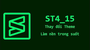 Sublime Text || ST4_15: Thay đổi Theme - Cách làm nền trong suốt