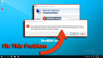 How To Fix RDP Account Locked Out Error | DevRDP.Com