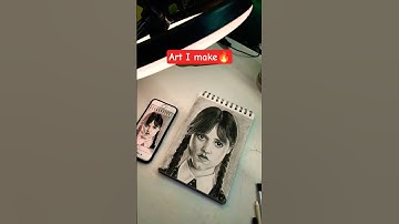 Wednesday portrait sketching🔥#art #sketch #drawing  #netflix #isketchyou #shorts #artist #shortsfeed