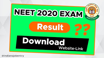 NEET Result 2020 | NTA NEET | Neet Result Download Link | #indiansjobentry