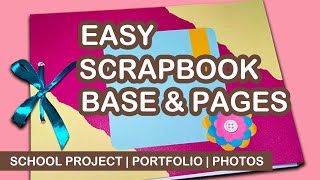 Easy Scrapbook Base Making | School Project | Cover Design Ideas | Portfolio Design